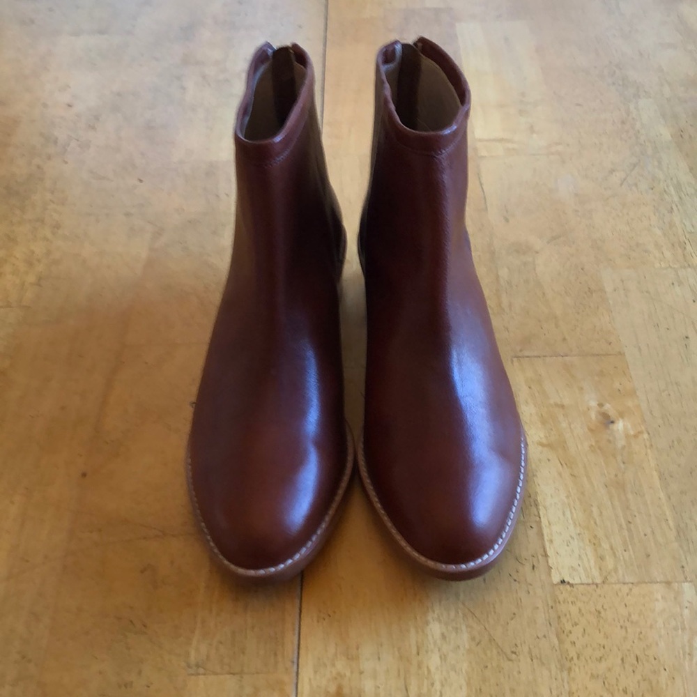 Loeffler Randall Cognac Leather Short Boots